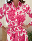 FITZROY & WILLA Russell Mini Dress Pink Gordes