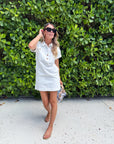 MAREA Denim Utility Dress Ivory