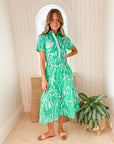 SHERIDAN FRENCH Gwyneth Dress Aruba Palm