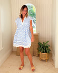 NAVYBLEU Eden Dress Leaf Blue