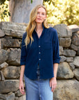 FRANK & EILEEN Eileen Relaxed Button Up Navy Flannel