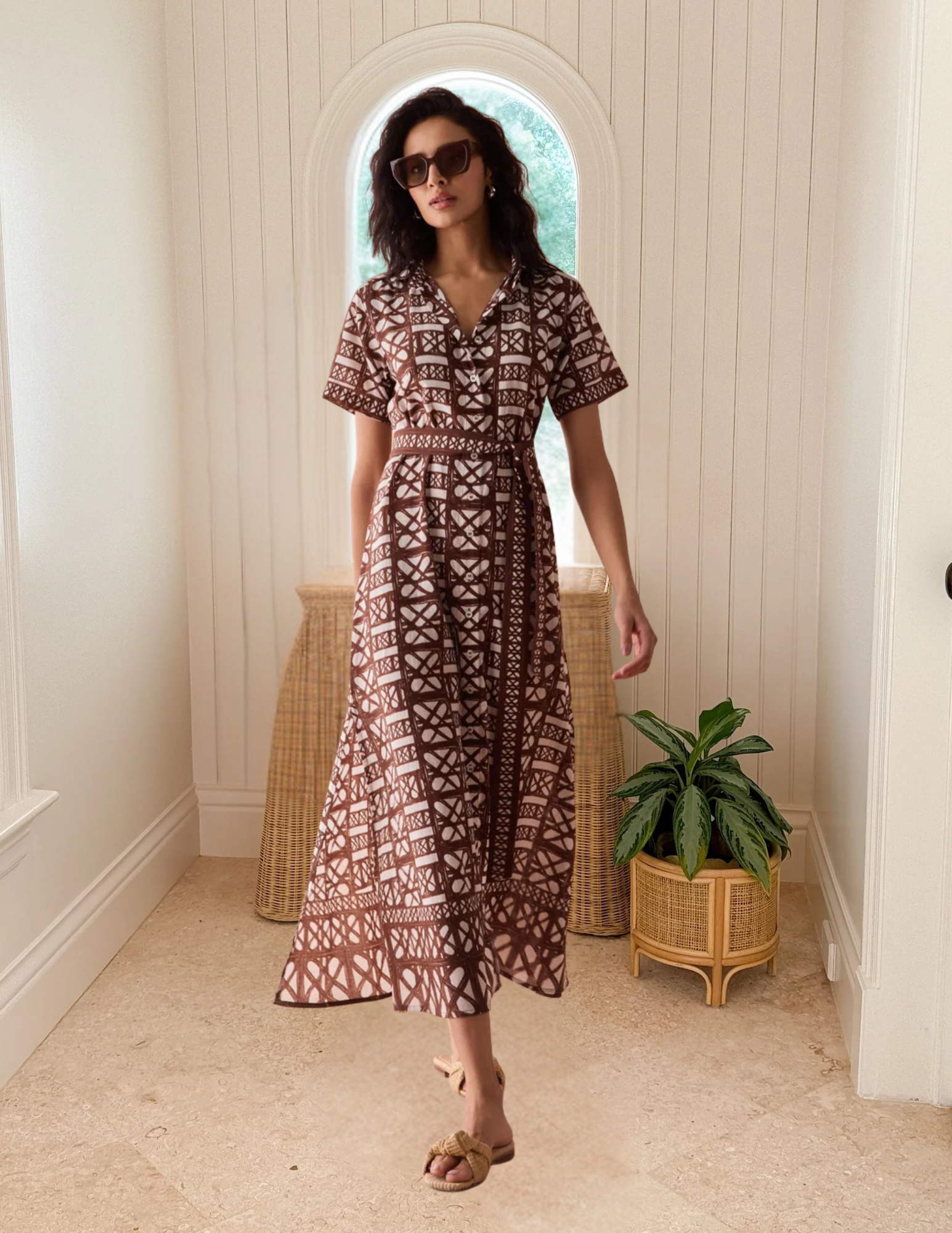 OMIKA Amira Shirtdress Nari Cacao