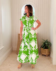 FITZROY & WILLA Savannah Dress Sullivan Green Big Ikat