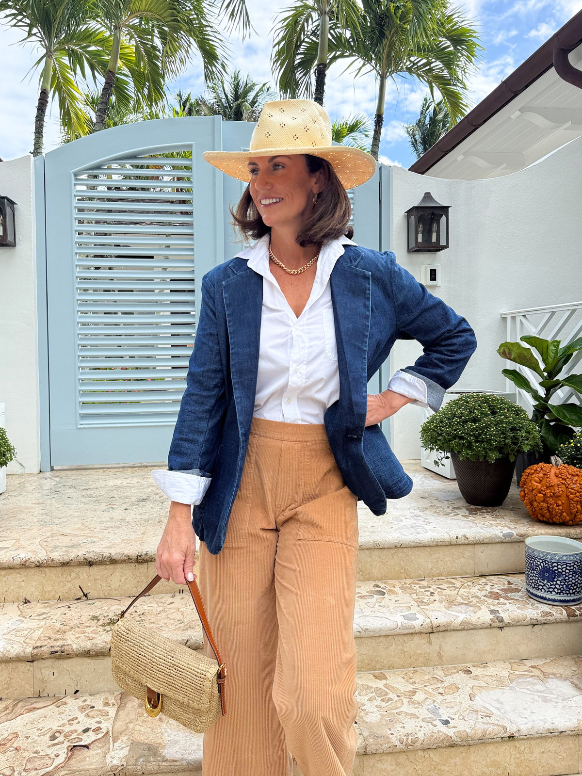 FRANK &amp; EILEEN Madeline Patch Pocket Pant Camel Courduroy