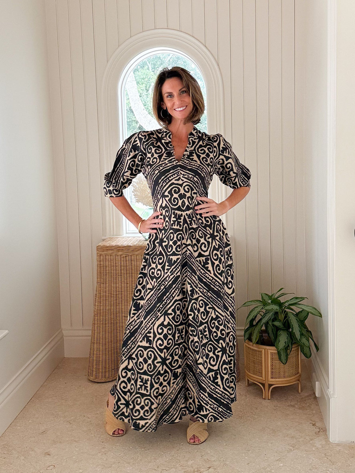 WALKER &amp; WADE Daphne Dress Black Aztec