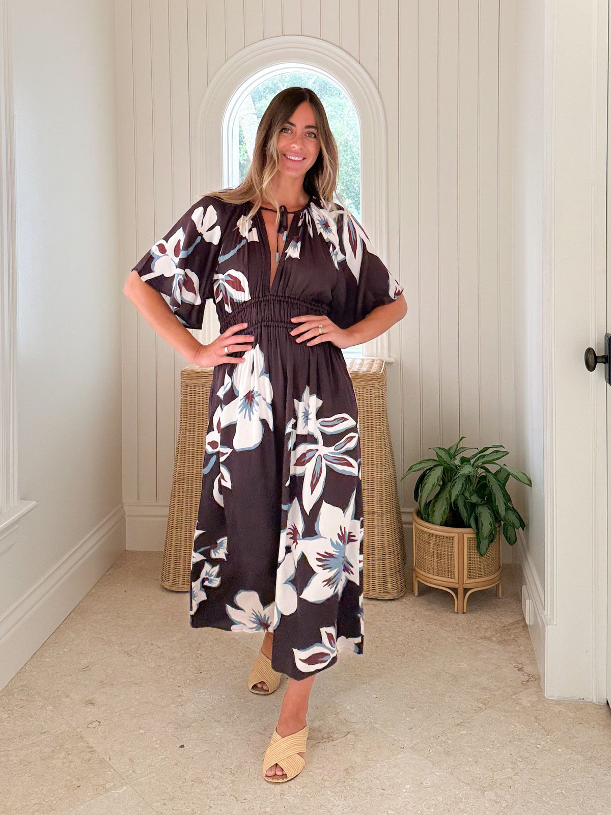 OMIKA Kira Midi Dress Adrienne Ganache