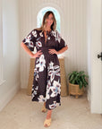 OMIKA Kira Midi Dress Adrienne Ganache