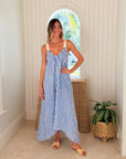 FRAE The Dody Maxi Dress Blue Stripe