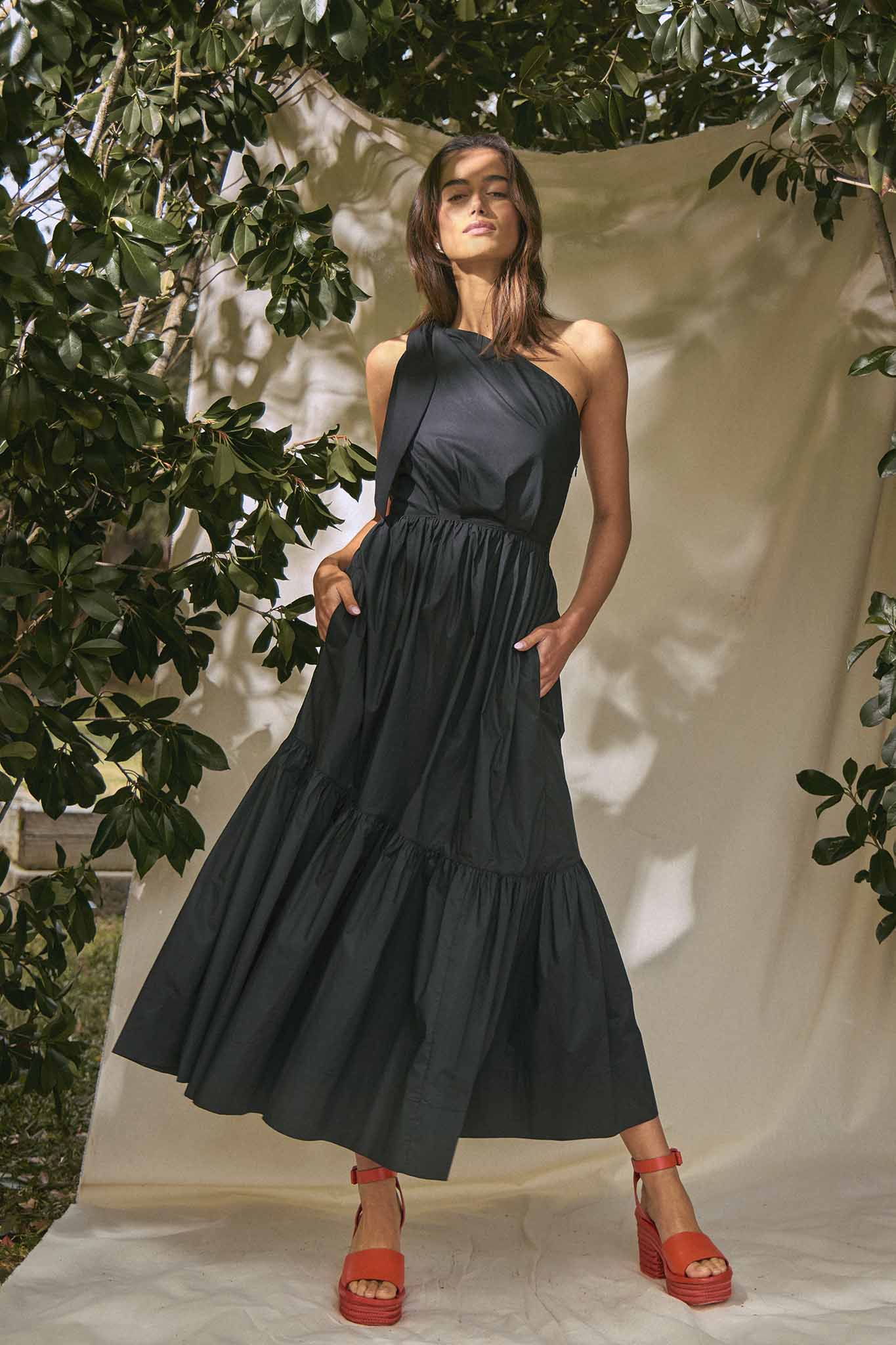 HUNTER BELL Alana Dress Onyx