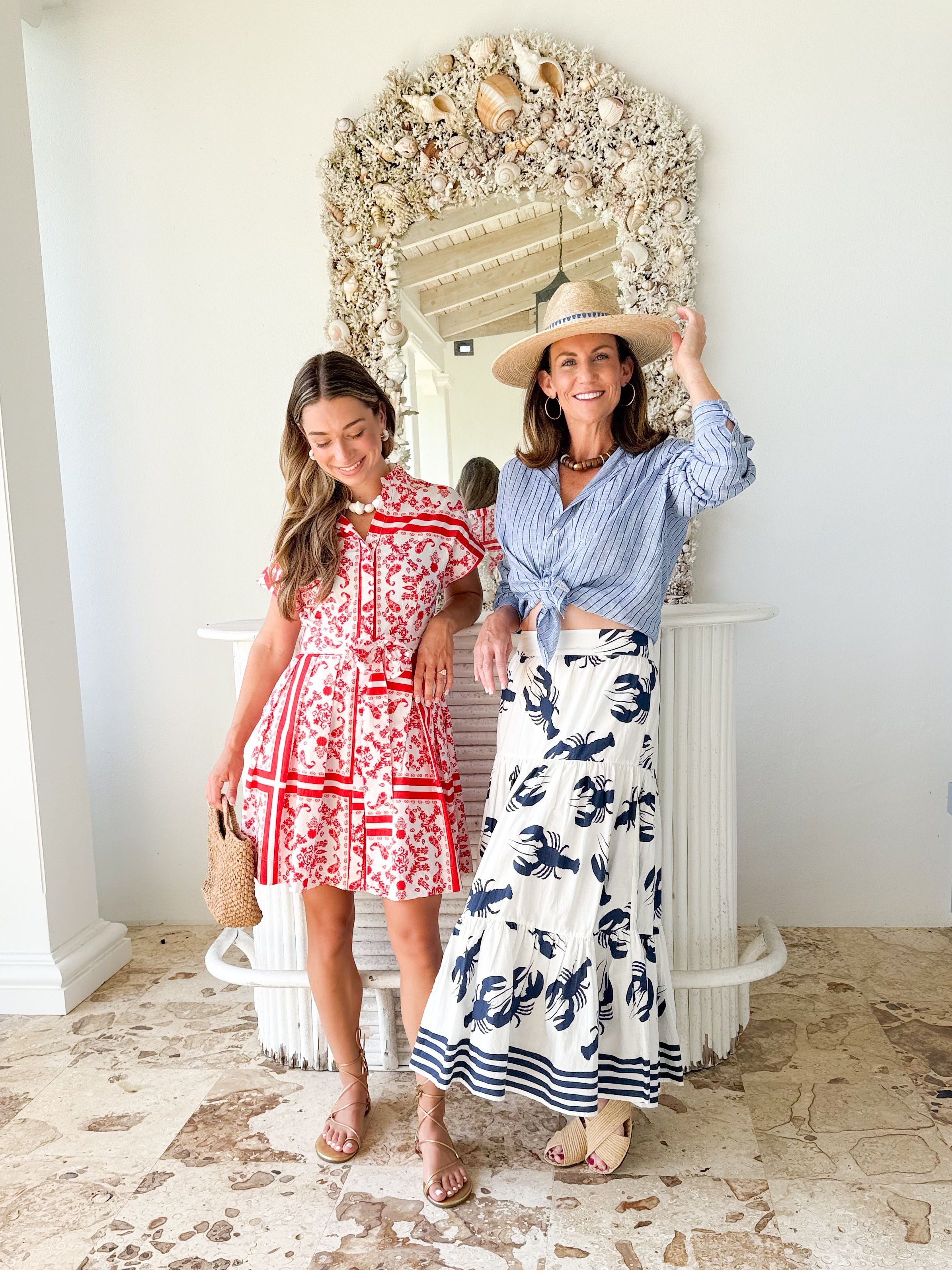 NAVYBLEU Lobster Skirt Navy