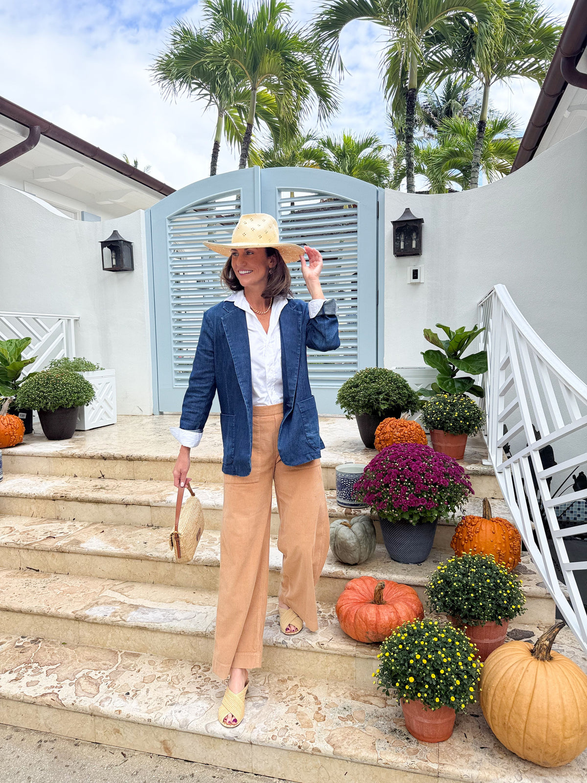 FRANK &amp; EILEEN Madeline Patch Pocket Pant Camel Courduroy