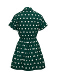 CARA CARA Asbury Mini Dress Polka Dot Green