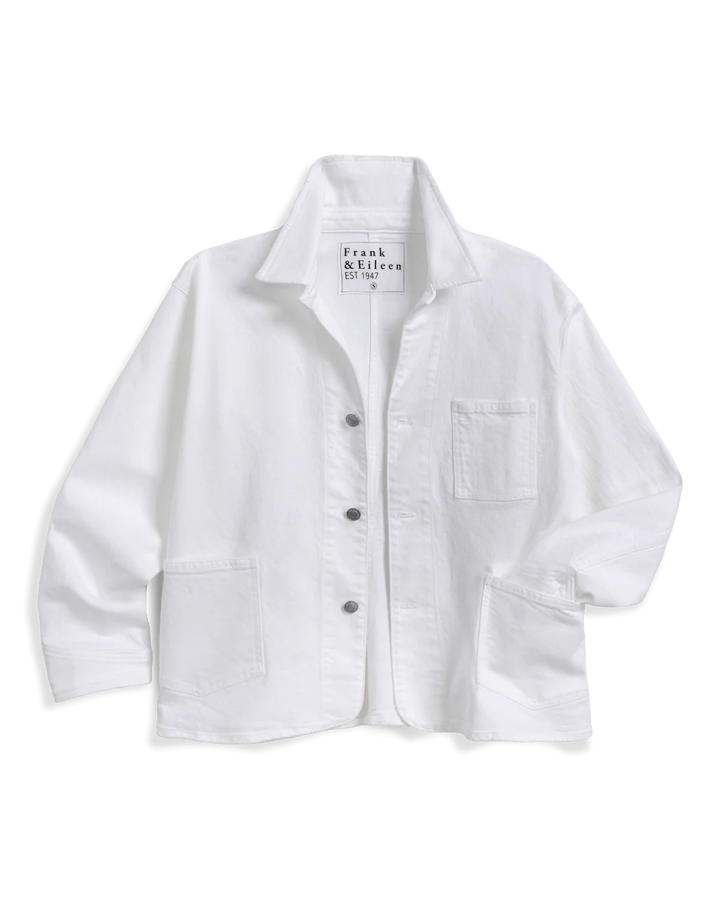 FRANK &amp; EILEEN Bantry Denim Barn Jacket White