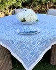 Light Blue Bird Tablecloth Rectangle-72" x 135"