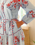 BANJANAN Roma Mini Dress Brigitte Sky