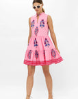 OLIPHANT Yoke Dress Boca Pink