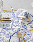 Blue Asiatic Pheasants Place Card Set/12