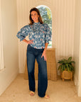 OLIPHANT Ruffle Front Button Blouse Jinja
