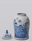 Blue And White Bird Temple Jar
