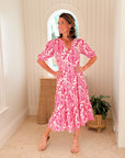 WALKER & WADE Delphine Dress Rouge Medallion