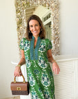 BELLA TU Lana Caftan Ikat Green