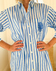 FRAE The Kathy Button Down Shirt Blue Stripe