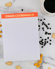 Chaos Coordinator Large Memo Lined Notepad