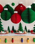 Honeycomb Paper Classic Red Ornament Large