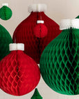 Honeycomb Paper Classic Red Ornament Large