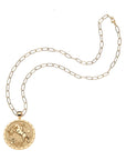 JANE WIN Courage Year of the Horse Original Coin on Drawn Link Chain