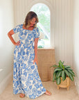 WALKER & WADE Mystique Dress Blue Hibiscus