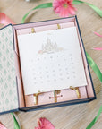 KAREN ADAMS Classic 2025 Desk Calendar w/ Gold Easel