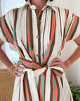 SUNSHINE TIENDA Eloise Dress Vintage Stripe