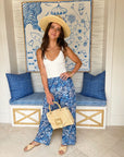 FINAL SALE FITZROY & WILLA Beach Pant Big Blue Floral