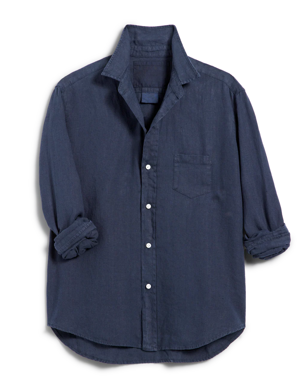 FRANK &amp; EILEEN Eileen Button Up Navy Linen