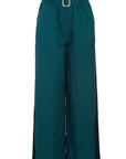 FINAL SALE LA PORTE Paper Bag High Waist Pants Emerald