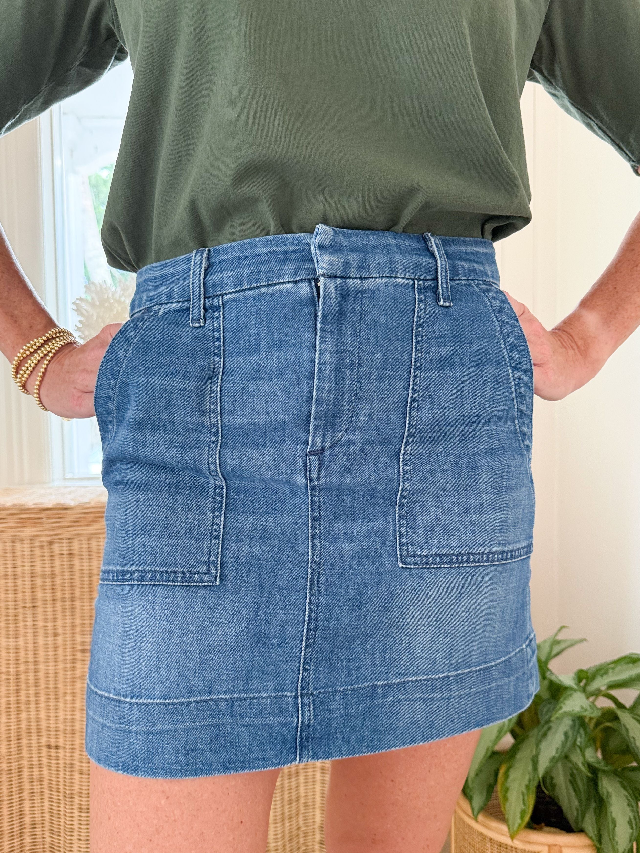 FRANK &amp; EILEEN Jameson Utility Skirt 1968 Wash