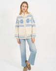 MAREA Elin Sweater Blue/Ivory