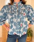 OLIPHANT Ruffle Front Button Blouse Jinja