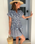 CARA CARA Nash Mini Dress Hart Tile Navy
