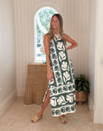 OMIKA Maggie Midi Dress Gwenn Palm