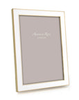 ADDISON ROSS Gold Trim White Enamel Frame