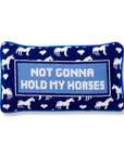 Needlepoint Pillow Hold My Horses