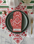 Fair Isle Snowflake Die Cut Placemats-Set/12