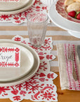 Fair Isle Snowflake Die Cut Placemats-Set/12