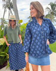 SUNSHINE TIENDA Willa Top Denim Eyelet
