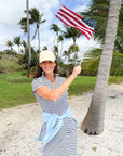 FRANK & EILEEN Lauren Polo Dress White/British Royal Navy Stripe