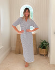 FRANK & EILEEN Emma Dress White/Navy Stripe