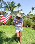 FRANK & EILEEN Patty Popover Red/Navy/White Stripe