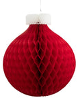 Honeycomb Paper Classic Red Ornament Large